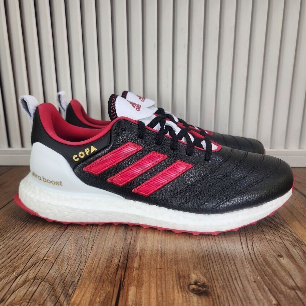 Adidas Ultraboost x Copa HQ5903 Women 8 Black Red Leather Running Sneakers Shoes